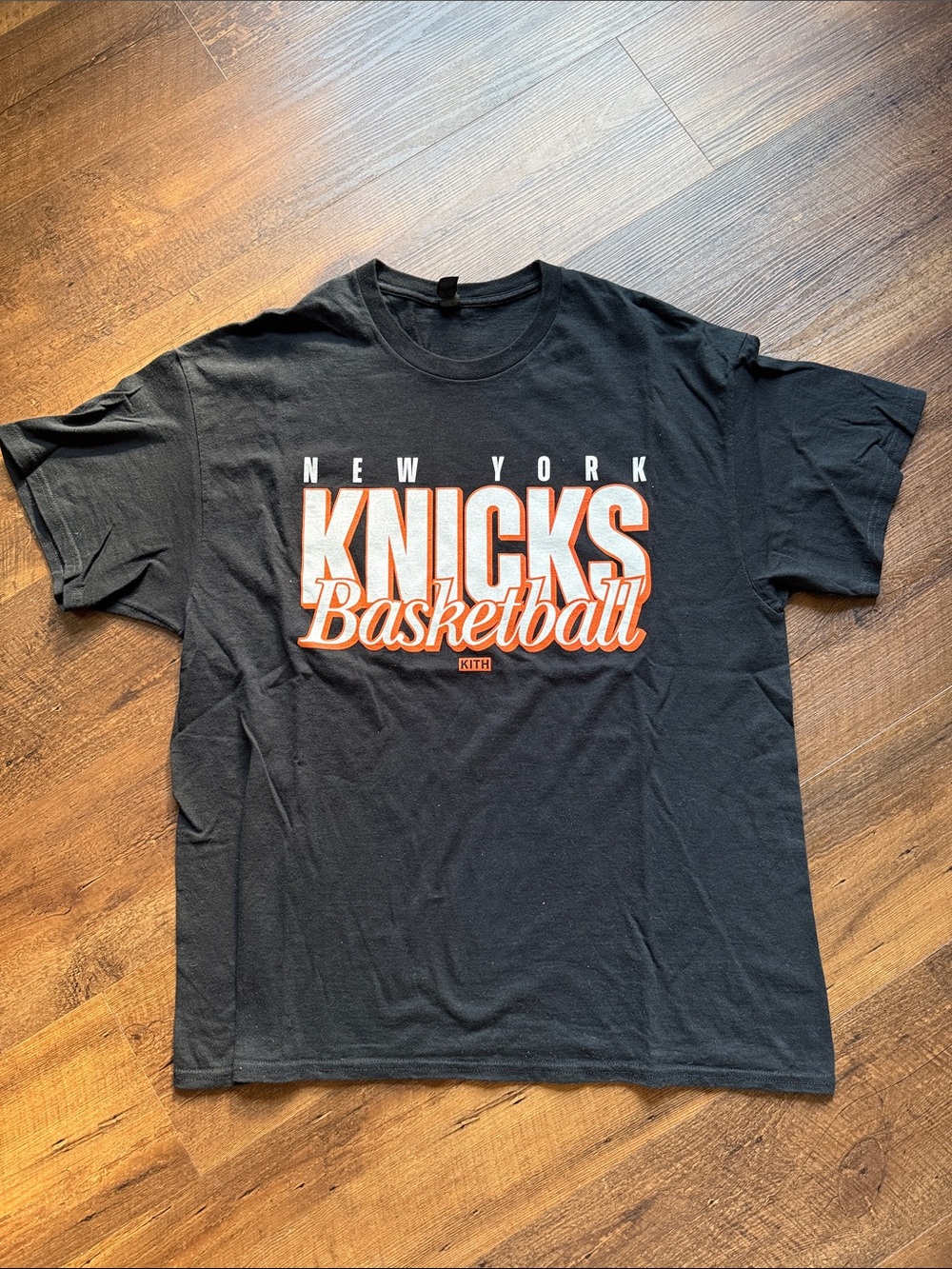 Kith New York Knicks Basketball Tee - Black & Orange